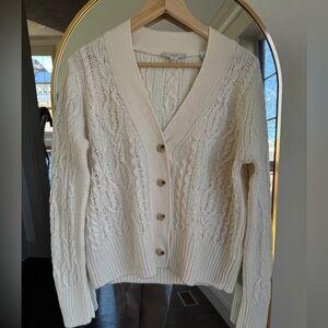 Vince Triple Braided wool and cashmere cardigan